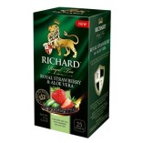 Richard чай зеленый Royal Strawberry & Aloe Vera, 25 пакетиков